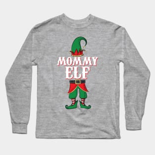 Womens Mommy Elf - His and Her Elf Costume graphic Long Sleeve T-Shirt